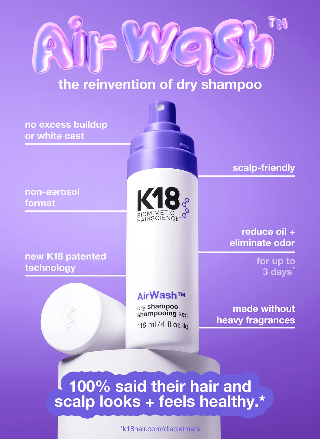 K18 Air Wash Dry Shampoo